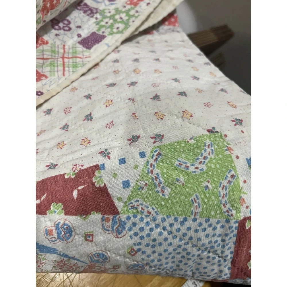Vtg Handmade Quilt 74x86